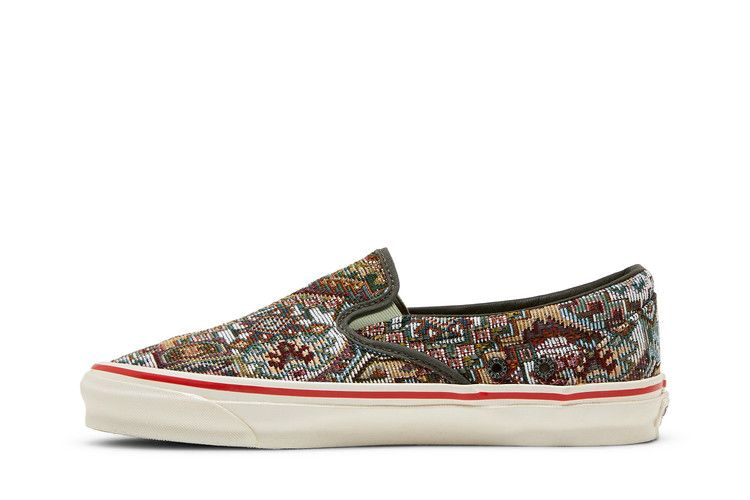 Кроссовки Vans Nigel Cabourn x OG Classic Slip-On LX 'Carpet Green Mix'