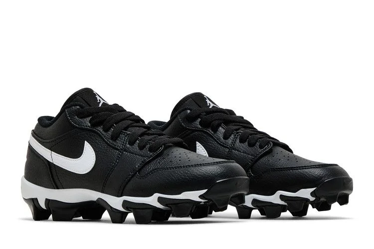 Krossovki-Air-Jordan-1-Low-Cleat-GS-Black-White-7