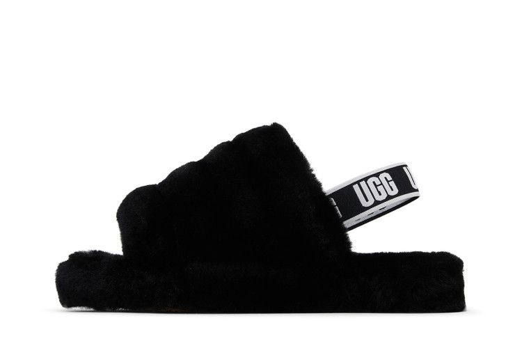 Кроссовки UGG Fluff Yeah Slide Kids 'Black'