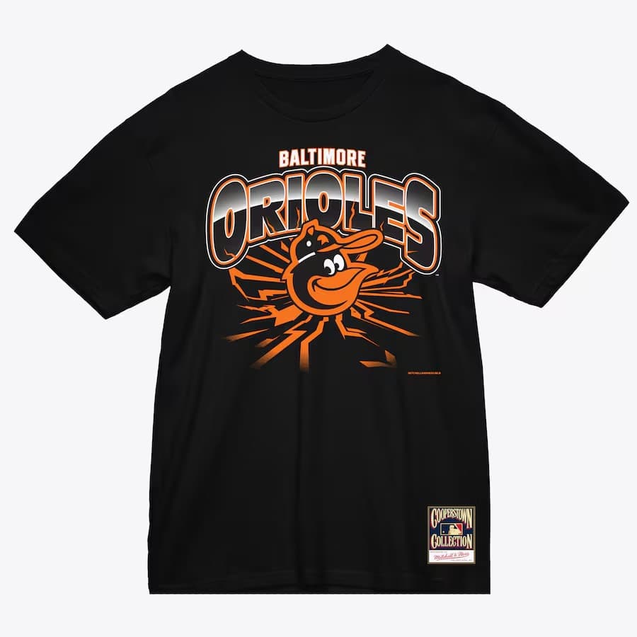 Футболка Mitchell & Ness Black Baltimore Orioles Earthquake T-Shirt