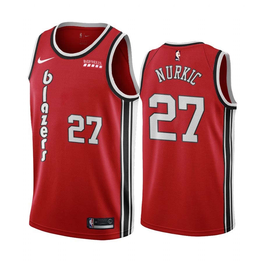 Баскетбольная джерси 2020-21 Portland Trail Blazers #27 Jusuf Nurkic Classic Edition Red Swingman Jersey