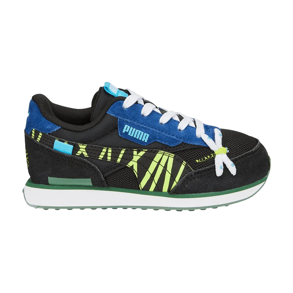 Кроссовки Puma Future Rider Little Kid 'Small World - Black Lime Squeeze'