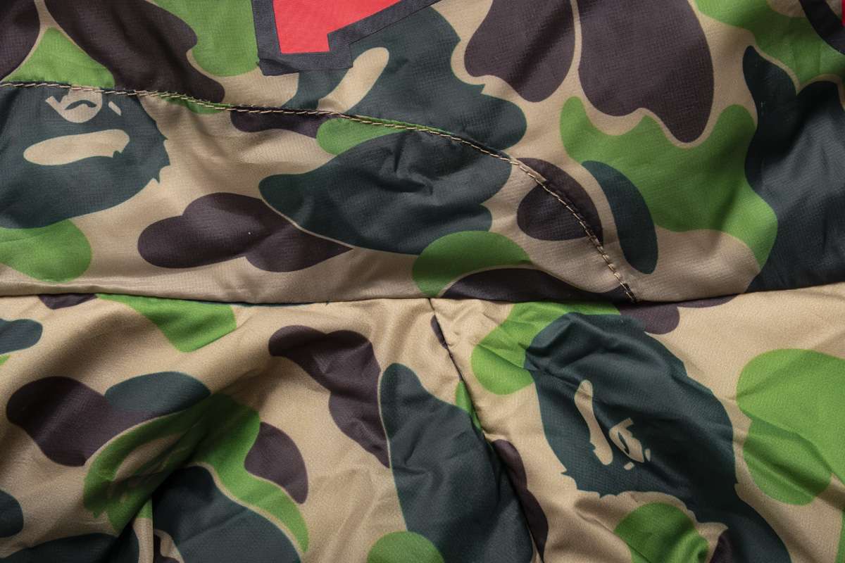 Куртка BAPE x adidas ABC Camo Firebird Shark Puffer Jacket Green