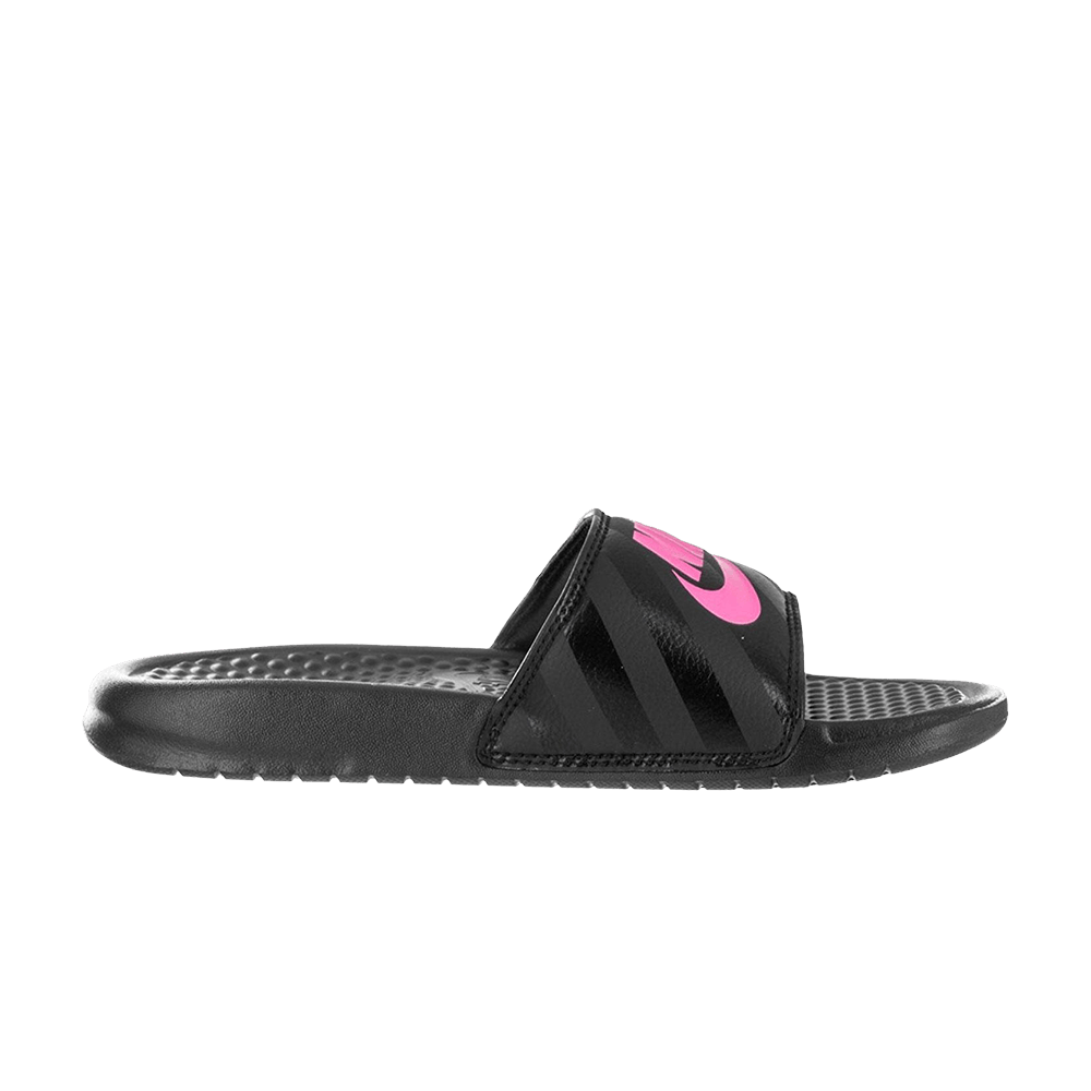 Кроссовки Nike Wmns Benassi JDI 'Black Vivid Pink'