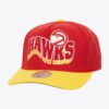 Mitchell-Ness-Red-Atlanta-Hawks-Hardwood-Classics-Wavy-Pro-Crown-Snapback-Hat-100x100