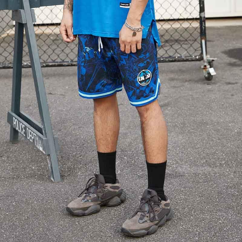 Ehot-Mavericks-Print-Blue-Shorts