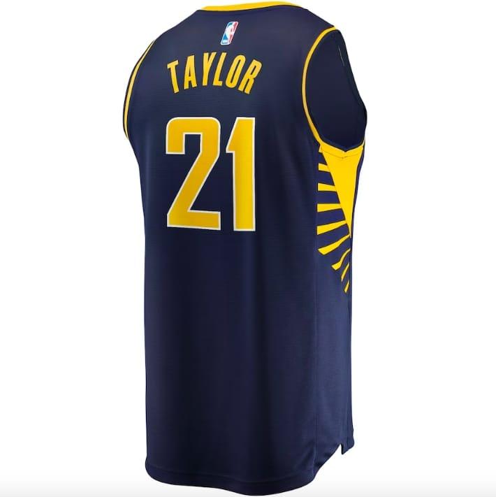 Баскетбольная джерси 2021-22 Indiana Pacers  #21 Terry Taylor Fast Break Icon Navy Jersey