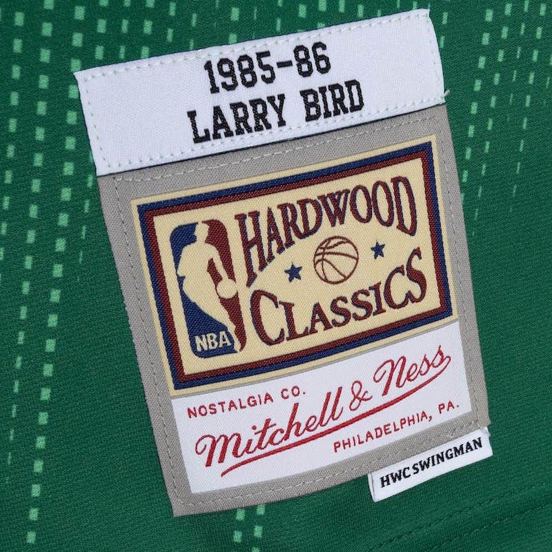 Баскетбольная джерси 1985-86 Boston Celtics #33 Larry Bird Green Monochrome Jersey