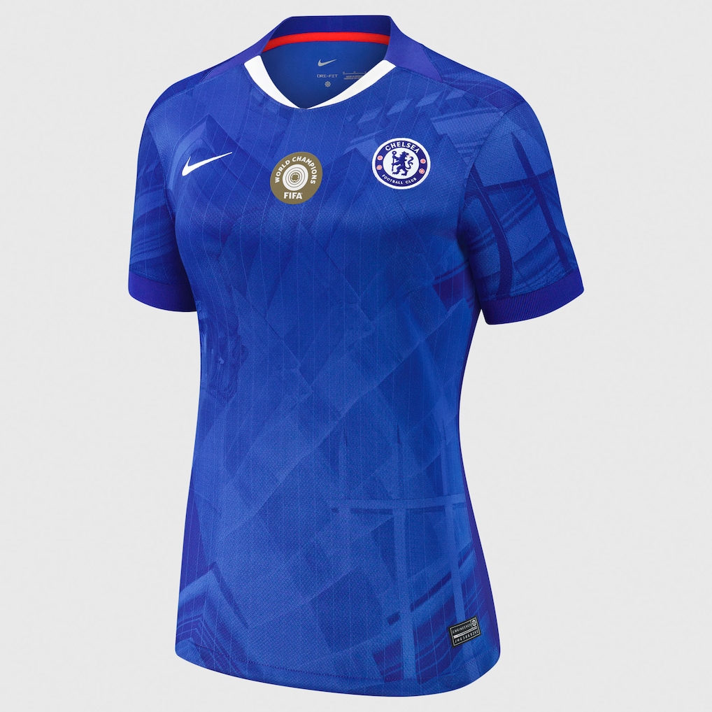Женское футбольное джерси Chelsea Cup Nike Home Stadium Shirt 2025-26 - Womens with World Champions