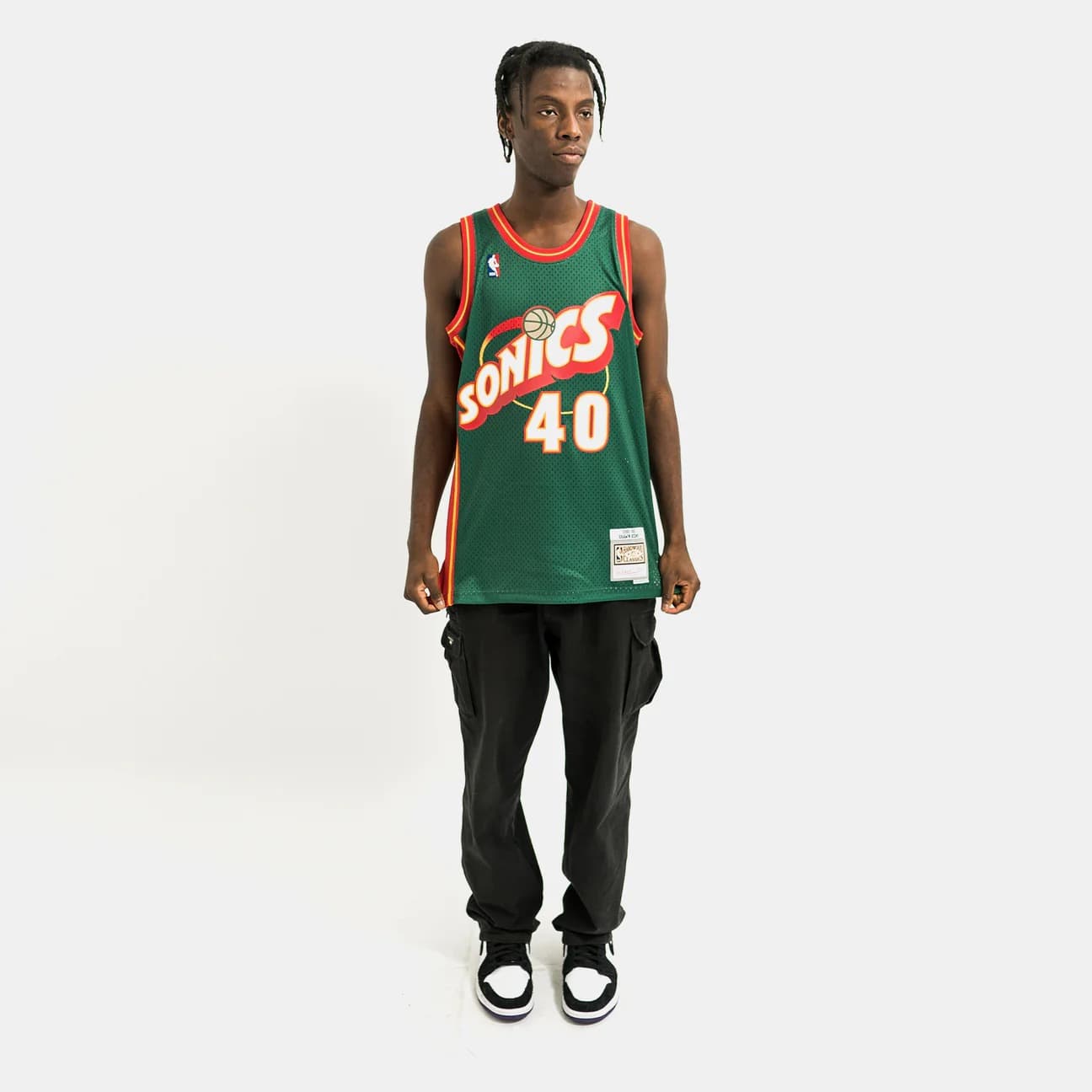 Баскетбольная джерси 1995-96 Seattle Supersonics Shawn Kemp #40 Swingman Hardwood Classics Green Jersey