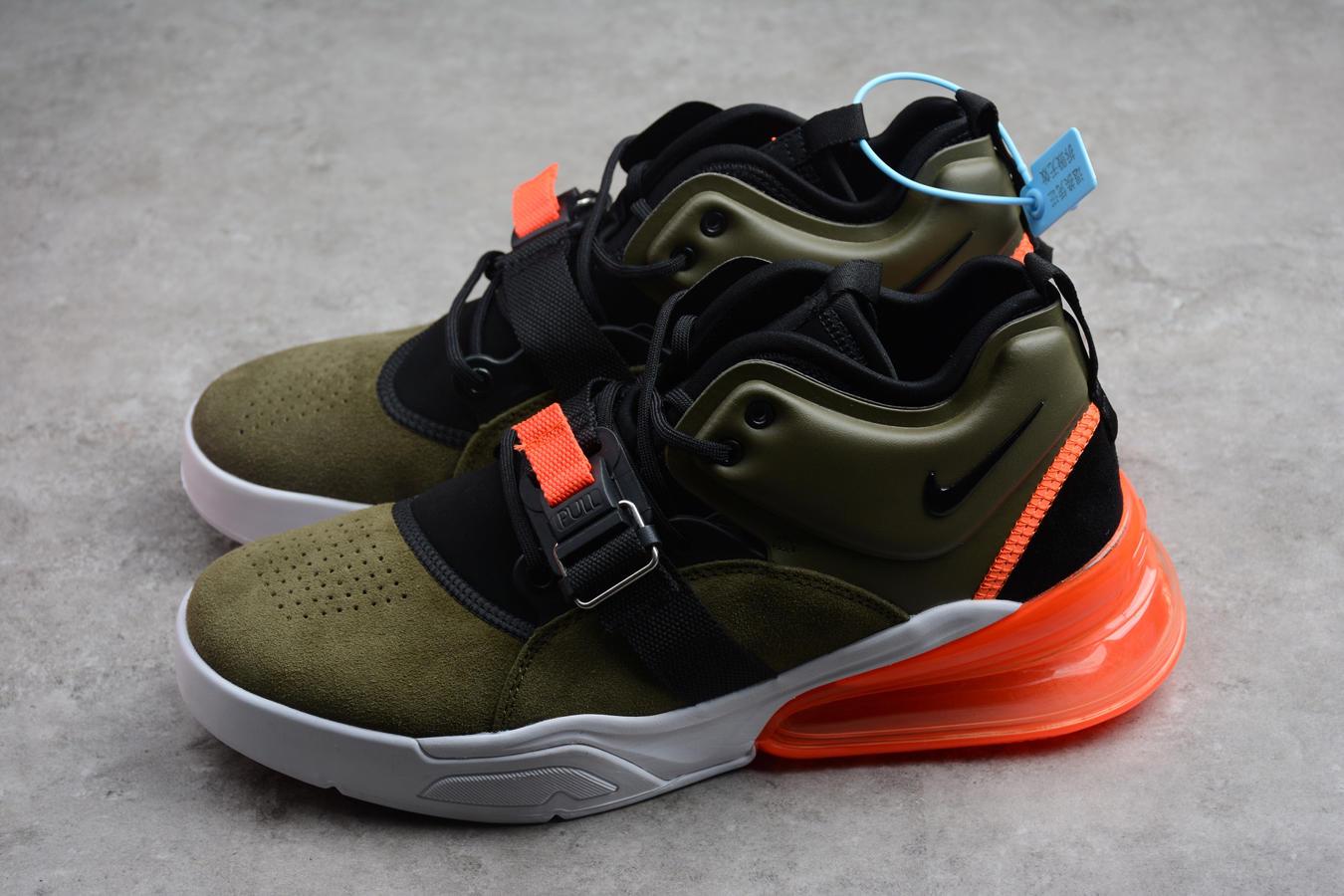 Кроссовки Nike Air Force 270 Medium Olive/Challenge Red