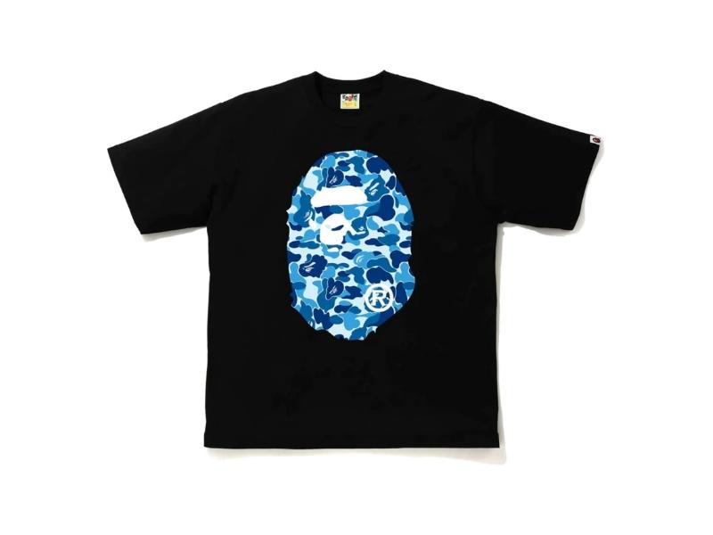 Футболка BAPE ABC Camo Big Ape Head Tee Black/Blue