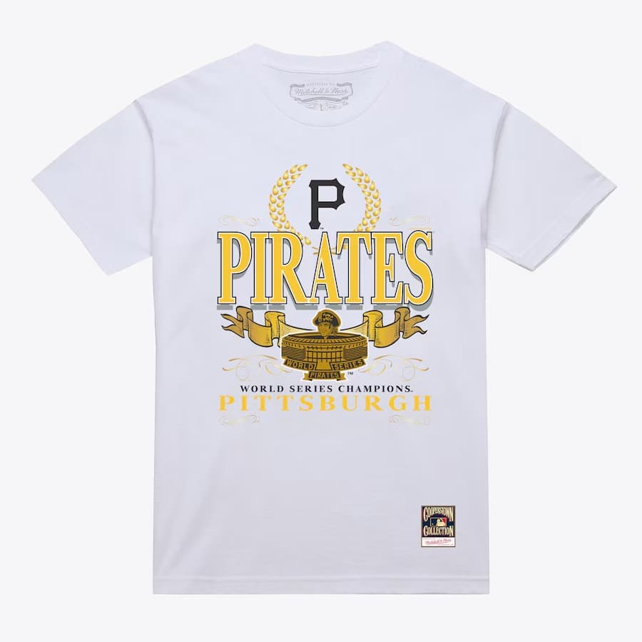 Футболка Mitchell & Ness White Pittsburgh Pirates Pennant Chase T-Shirt
