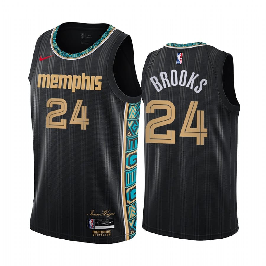 Баскетбольная джерси 2020-21 Memphis Grizzlies #24 Dillon Brooks City Edition Black Swingman Jersey
