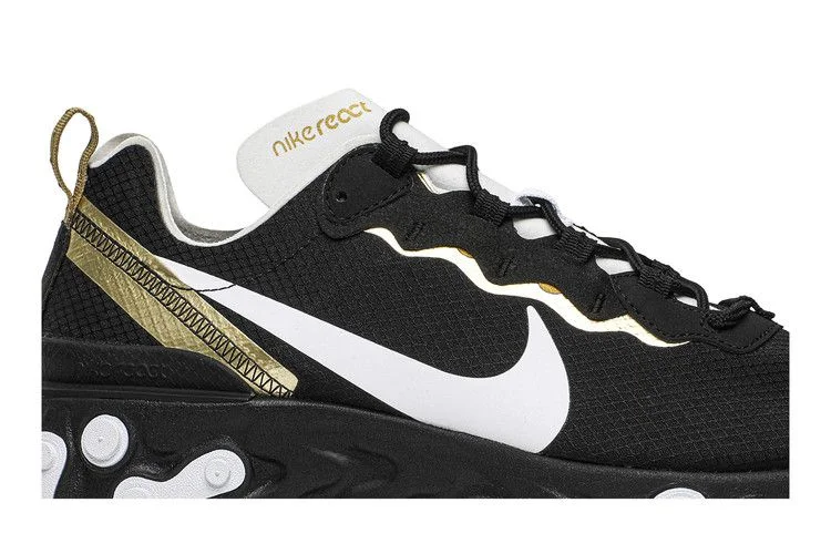 Krossovki-Nike-React-Element-55-SE-Black-Metallic-Gold-1