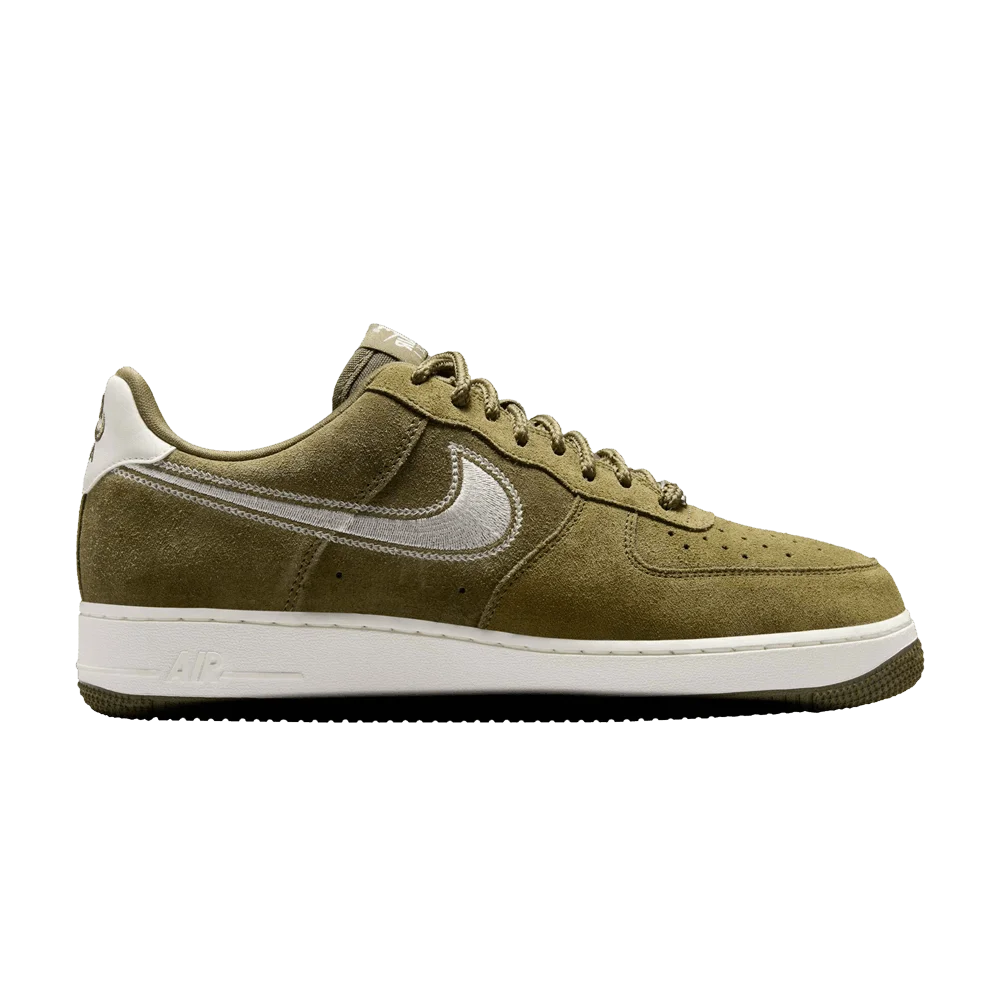 Кроссовки Nike Air Force 1 '07 LV8 'Embroidered Swoosh - Medium Olive Sail'