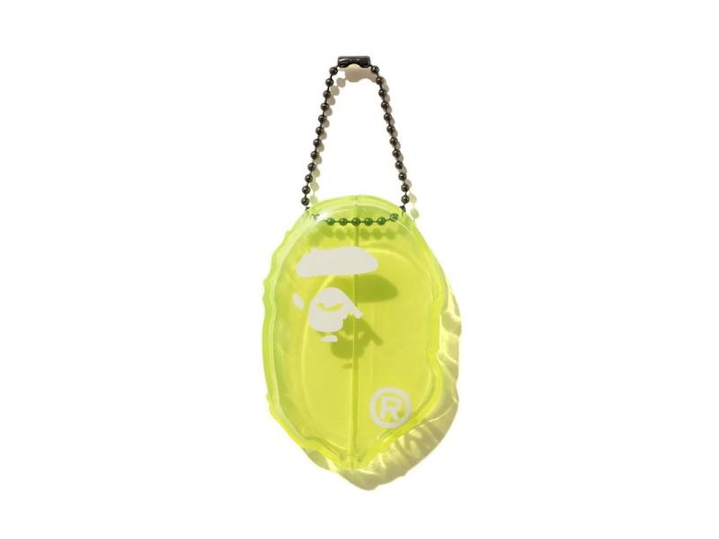 Кошелек для монет BAPE Ape Head Clear Coin Case Yellow