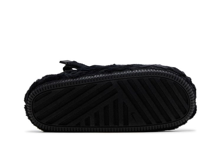 Nike Wmns Calm Mule SE 'Triple Black Fur'