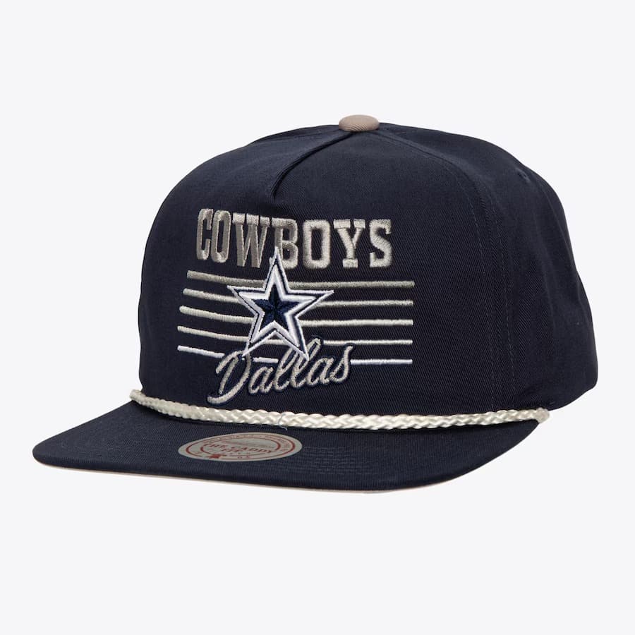 Бейсболка Mitchell & Ness Navy Dallas Cowboys Radiant Lines Deadstock Snapback Hat