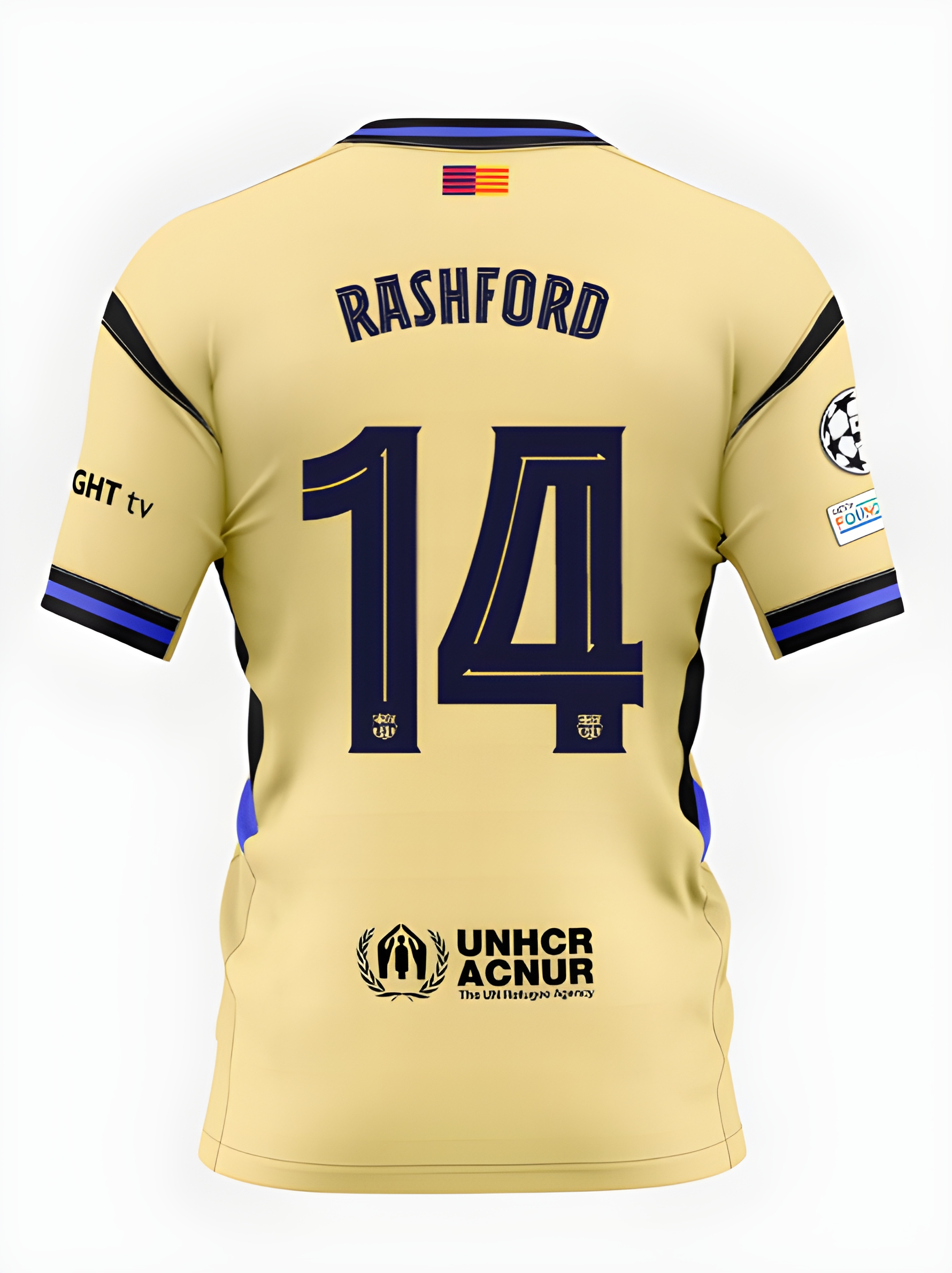 Женское футбольное джерси FC Barcelona 25/26 UCL or La Liga away jersey RASHFORD Player's Edition