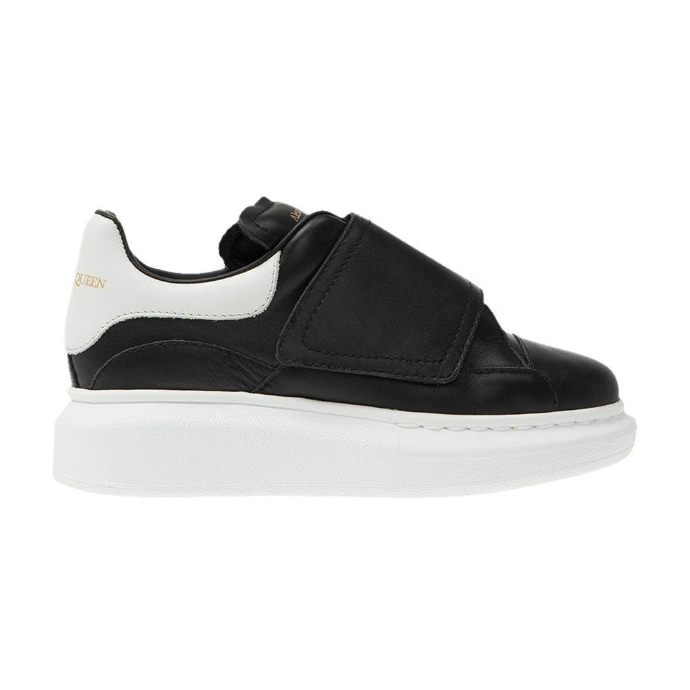 Кроссовки Alexander McQueen Oversized Grip-Strap Sneaker Kids 'Black White' 2022