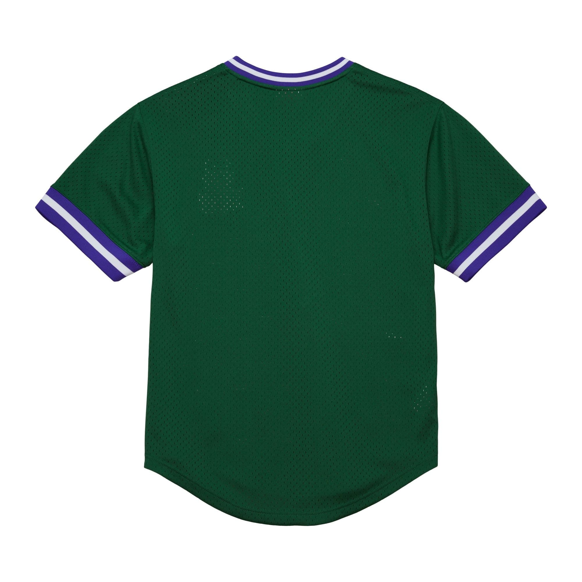 Футболка Mitchell & Ness Fashion Mesh V-Neck Vintage Logo Milwaukee Bucks