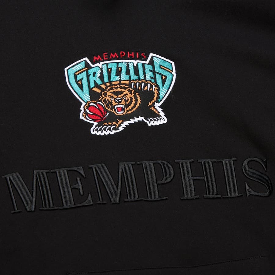 Худи Mitchell & Ness Black Memphis Grizzlies Team OG 3.0 Vintage Fleece Pullover Hoodie