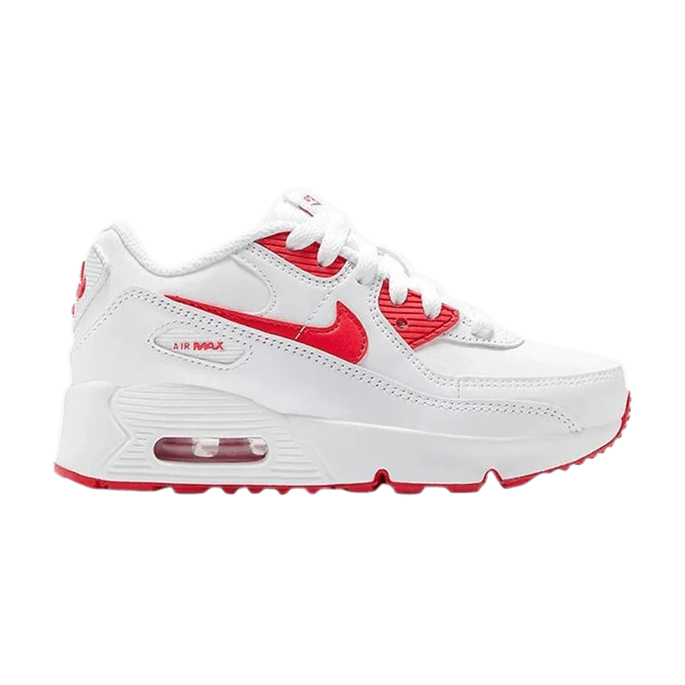 Krossovki-Nike-Air-Max-90-Leather-PS-White-Hyper-Red