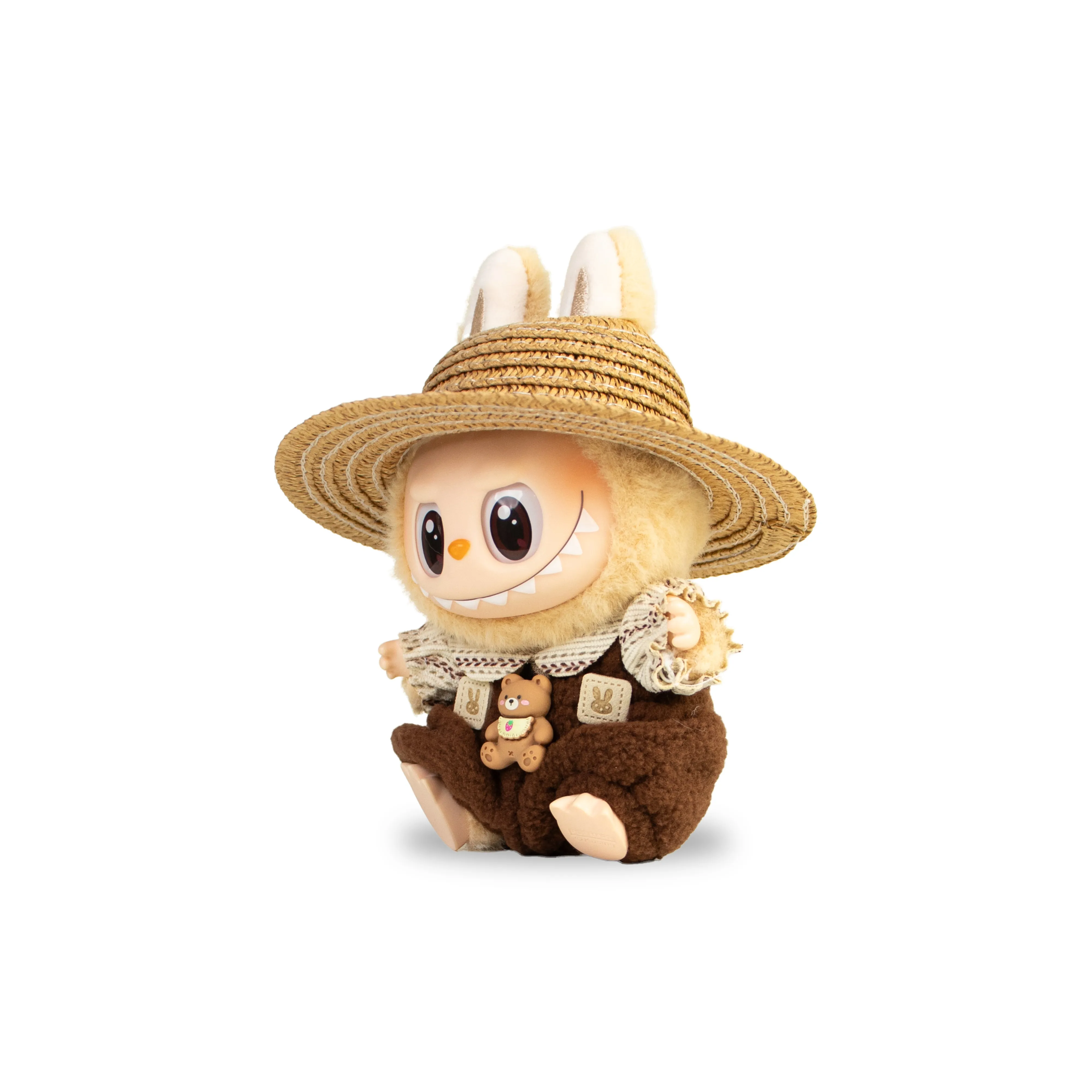 Виниловая фигурка-брелок POP MART LABUBU THE MONSTERS Eye Baba Garden Farmer – Vinyl Plush