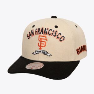 Mitchell-Ness-Oatmeal-San-Francisco-Giants-Legacy-Defined-Pro-Crown-Snapback-Hat-300x300