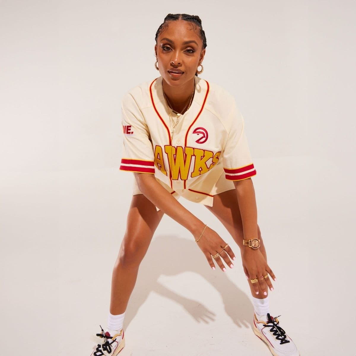 Футболка Mitchell & Ness M&N x Melody Ehsani Baseball Jersey Atlanta Hawks T-Shirt