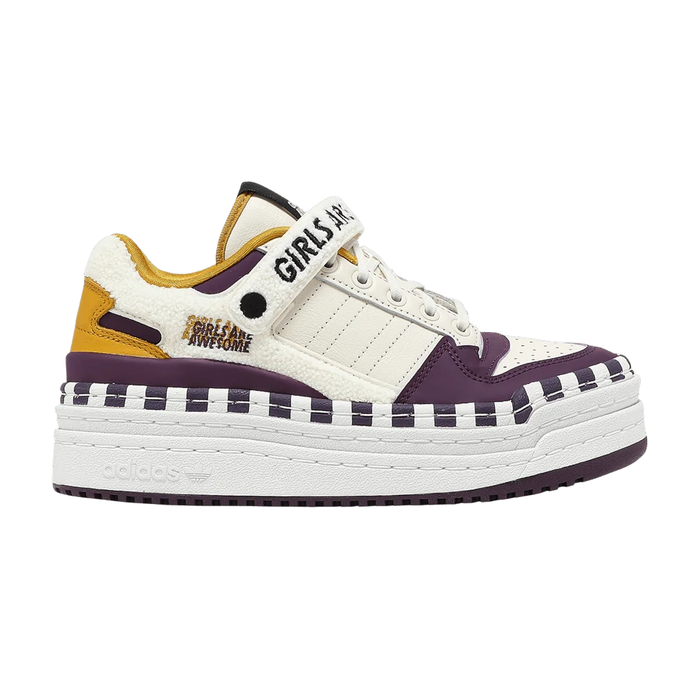 Кроссовки Girls Are Awesome x adidas Wmns Triple Platforum Low 'White Purple Beauty'