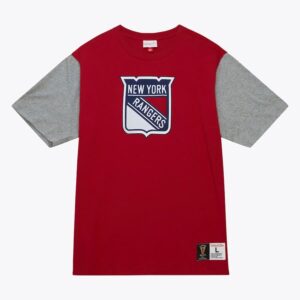 Mitchell-Ness-Red-New-York-Rangers-Color-Blocked-T-Shirt-300x300