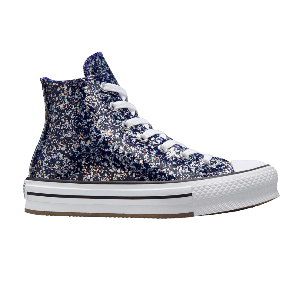 Кроссовки Converse Chuck Taylor All Star EVA Lift High GS 'Glitter - Night Indigo'