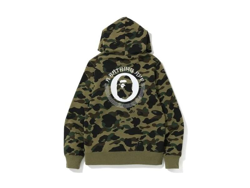 Худи BAPE 1st Camo Kanji Pullover Hoodie Green