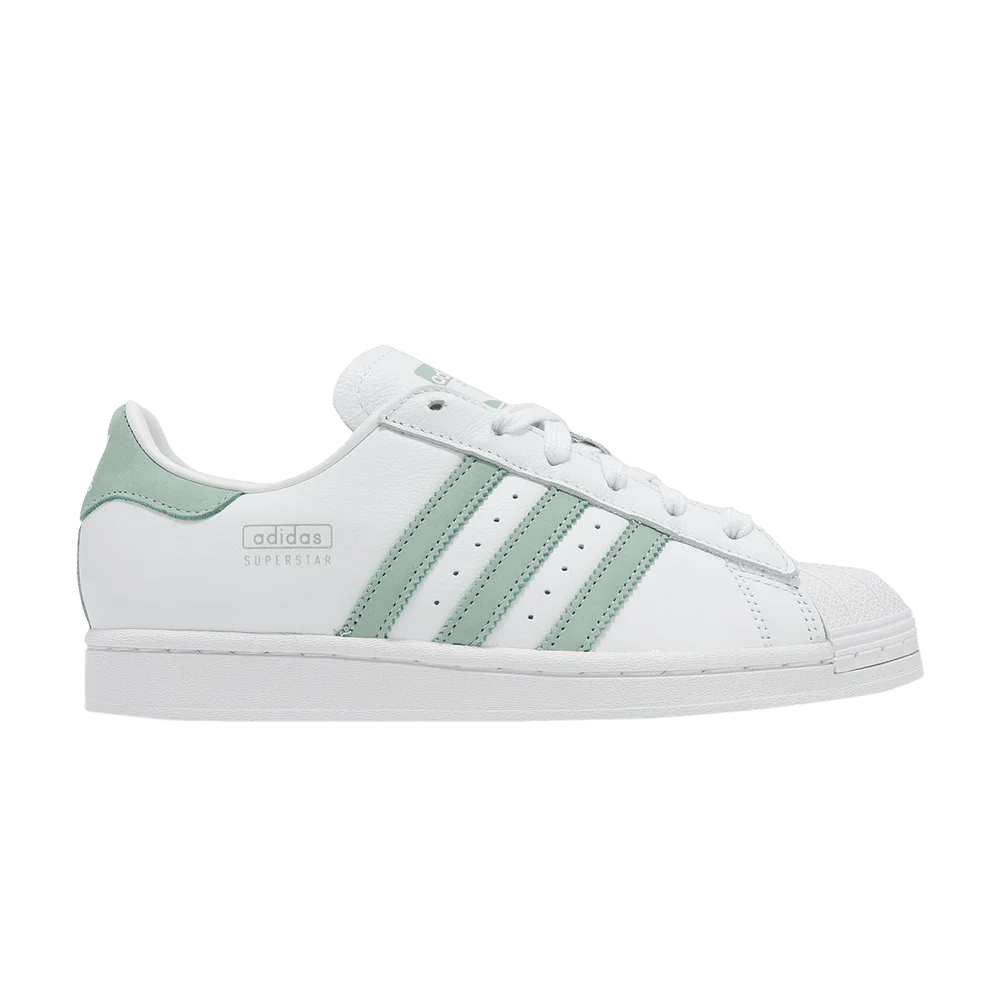 Krossovki-Adidas-Wmns-Superstar-White-Hazy-Green