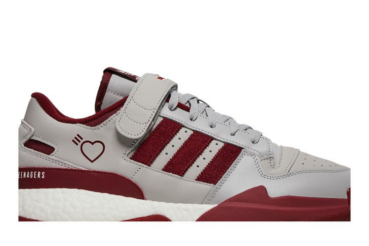 Кроссовки Human Made x adidas Forum Low 'Grey Burgundy'