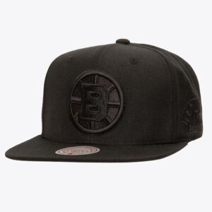 Mitchell-Ness-Black-Boston-Bruins-Pearl-Snapback-Hat-300x300