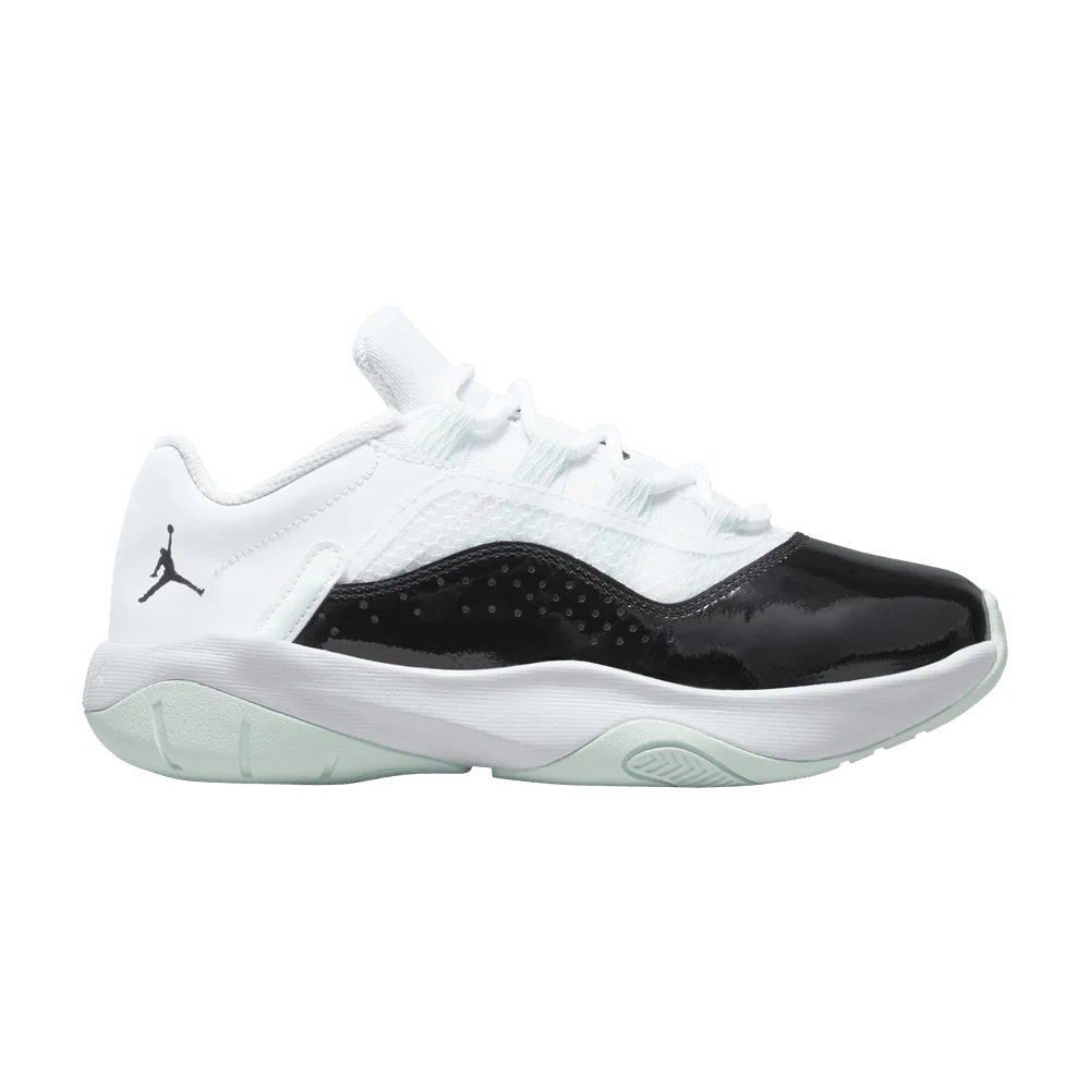 Krossovki-Air-Jordan-11-CMFT-Low-GS-White-Black-Barely-Green