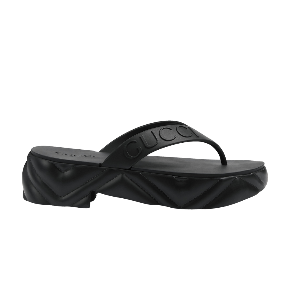Сандалии Gucci Wmns Thong Platform Sandal 'Black'