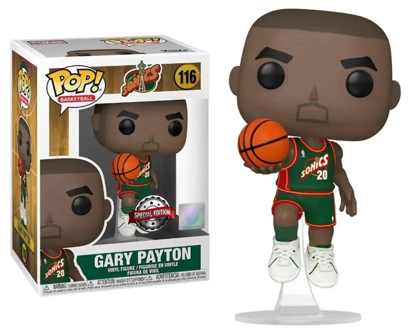 Коллекционная фигурка Funko Gary Payton Seattle Supersonics Hardwood Classics NBA Legends Pop Vinyl