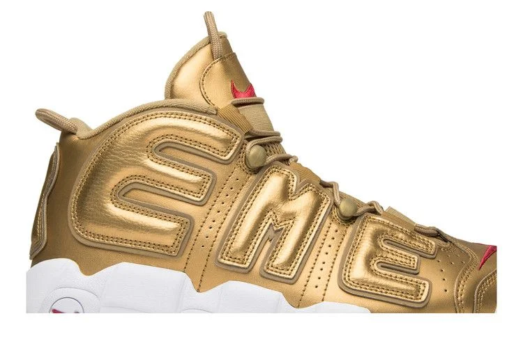 Кроссовки Supreme x Nike Air More Uptempo 'Metallic Gold'