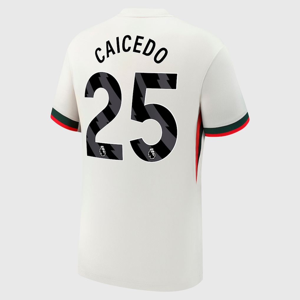 Детское футбольное джерси Chelsea Nike Away Stadium Shirt 2025-26 - Kids with Caicedo 25
