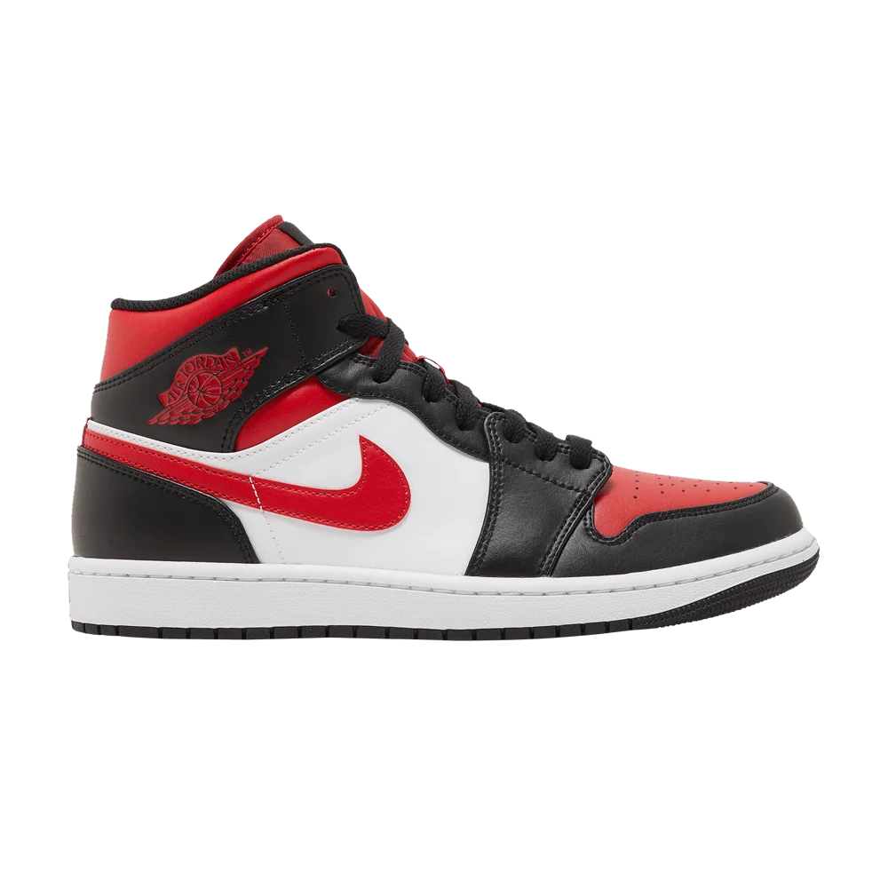 Кроссовки Air Jordan 1 Mid 'Bred Toe'