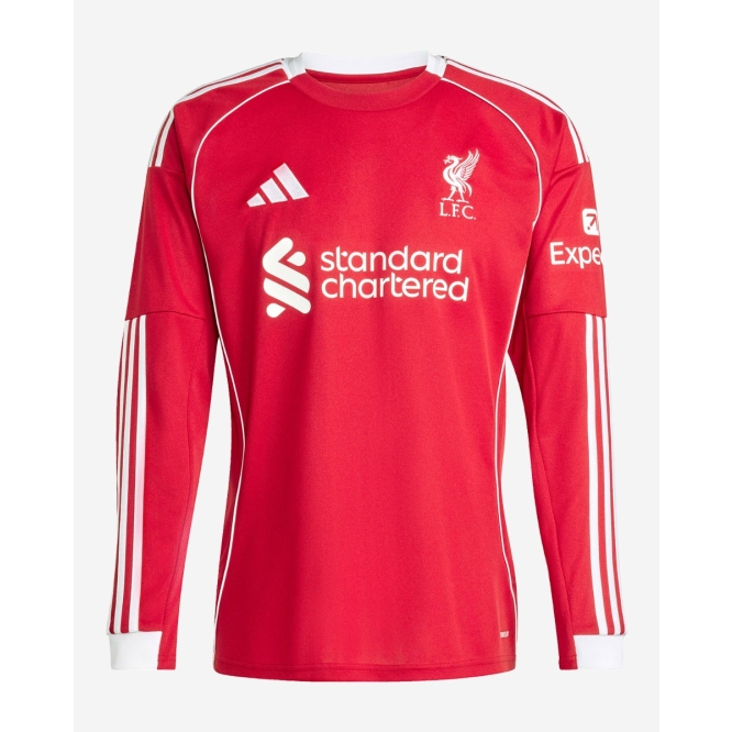 Футбольный лонгслив Liverpool FC adidas Mens 25/26 Home Long Sleeve Jersey
