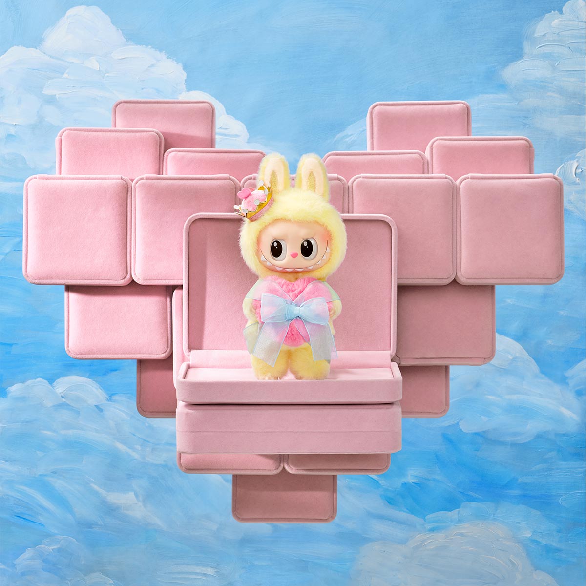 Виниловая фигурка-брелок POP MART THE MONSTERS – Let’s Checkmate Vinyl Plush Hanging Card