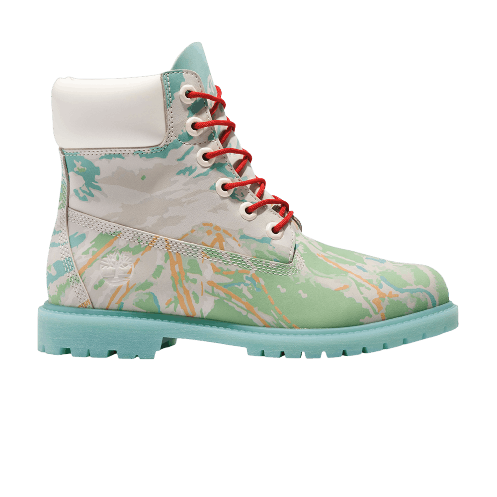 Кроссовки Timberland Wmns Ski School Heritage 6 Inch Boot 'Trail Maps - Blue Green Nubuck'