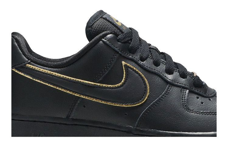 Кроссовки Nike Wmns Air Force 1 Low '07 Essential 'Black Gold Swoosh'