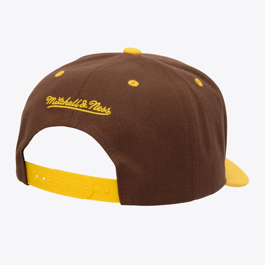 Бейсболка Mitchell & Ness Brown San Diego Padres Cooperstown Collection All In 2.0 Pro Crown Snapback Hat
