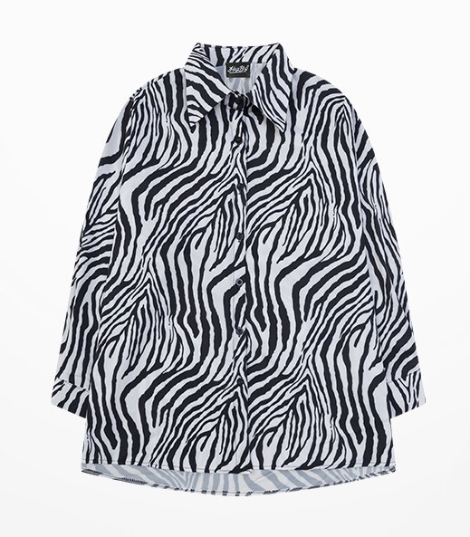 Рубашка 2020 Long Sleeve Oversize Shirt Zebra